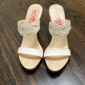Michael Kors sandals size 8 4” heel good condition